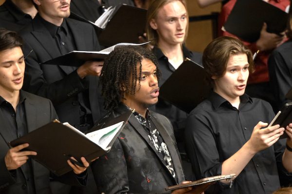 Lawrence University Choirs and Orchestra present “This Love Between Us”, featuring works by Lili Boulanger, Jake Runestad, and Reena Esmail in Memorial Chapel April 21, 2023. Photo by Danny Damiani
