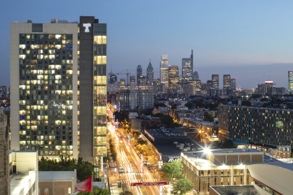 Temple University music - skyline