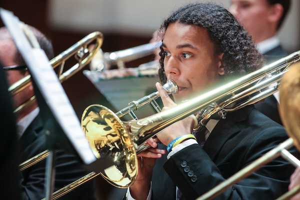 Wayne State University trombone student